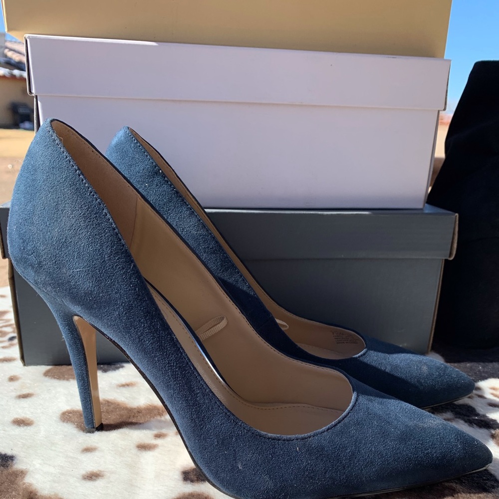 Blue Suede Heels
